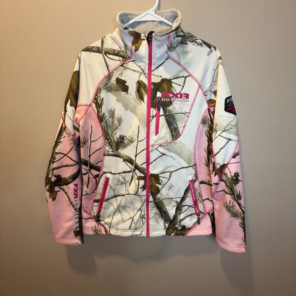 Womens FXR Softshell (Camo and Pink) - Picture 1 of 3